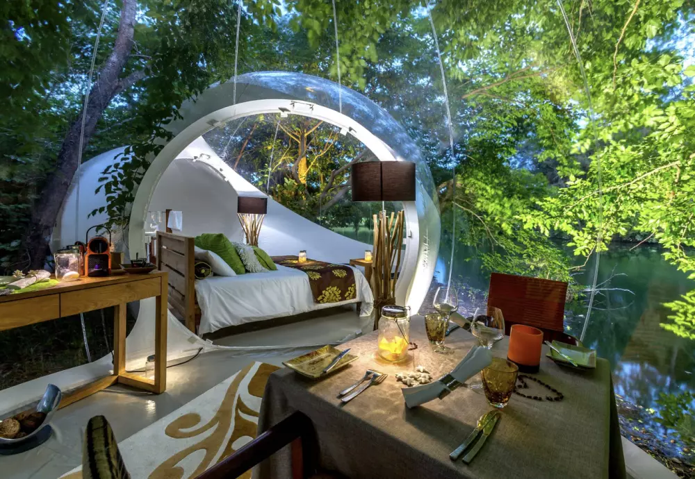 inflatable clear bubble camping tent